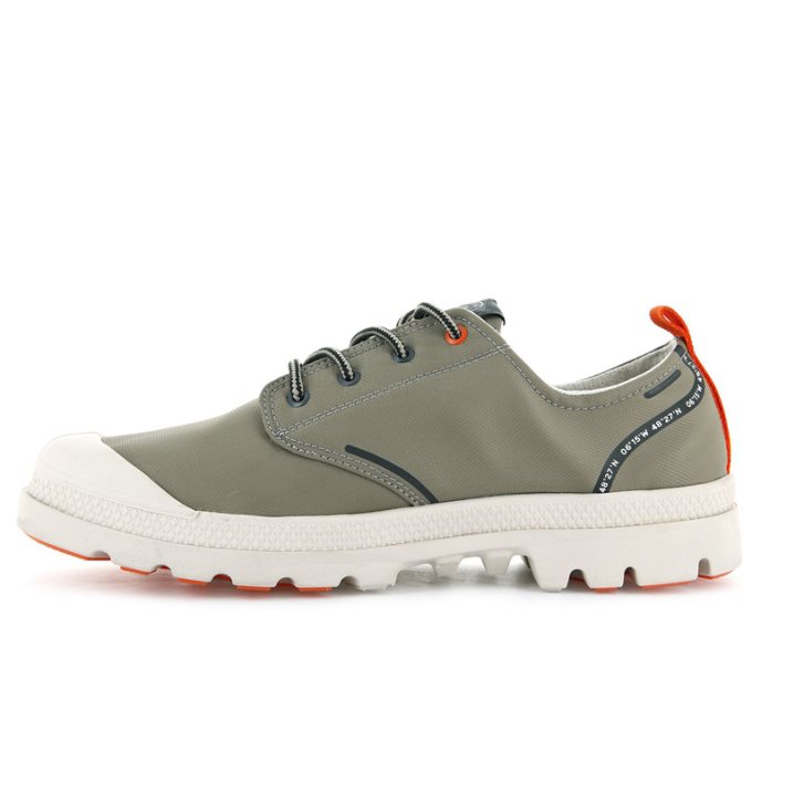 Chaussures Richelieu Palladium Pallafin RC LOW WP+ Femme Vert Olive | FR RKH902I